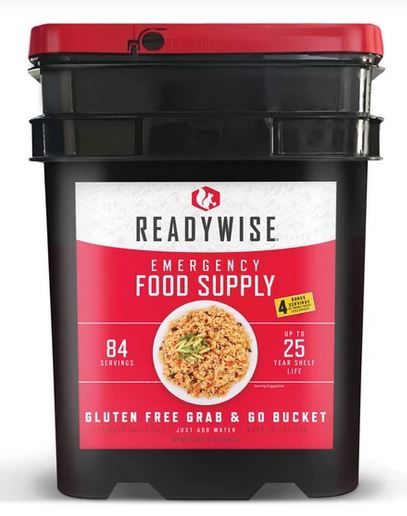 84 Serving Gluten Free Grab N Go Bucket <BR> 25 Year Shelf Life <BR> Free Shipping!